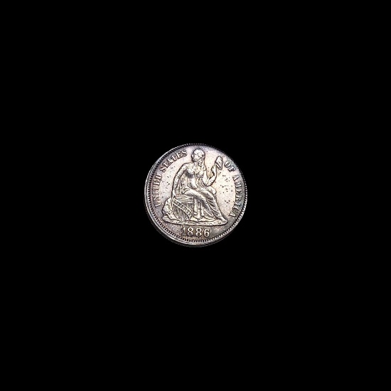 1886 Seated Liberty Dime CLOSELY UNCIRCULATED