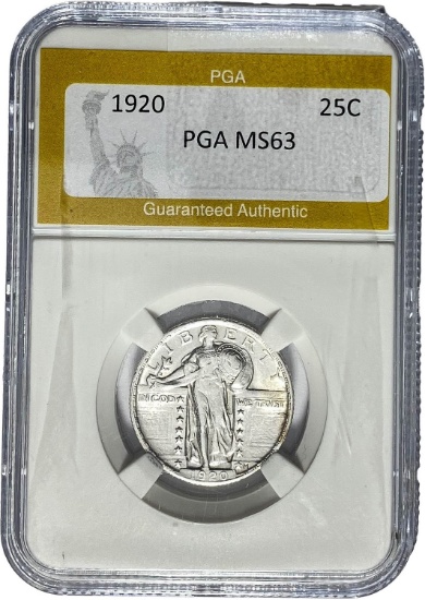 1920 Standing Liberty Quarter PGA MS63