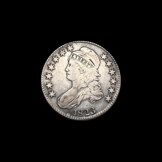 1823 Capped Bust Half Dollar LIGHTLY CIRCULATED