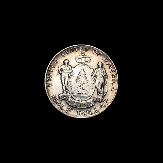 1920 Silver Half Dollar Maine Centennial NEARLY UNCIRCULATED