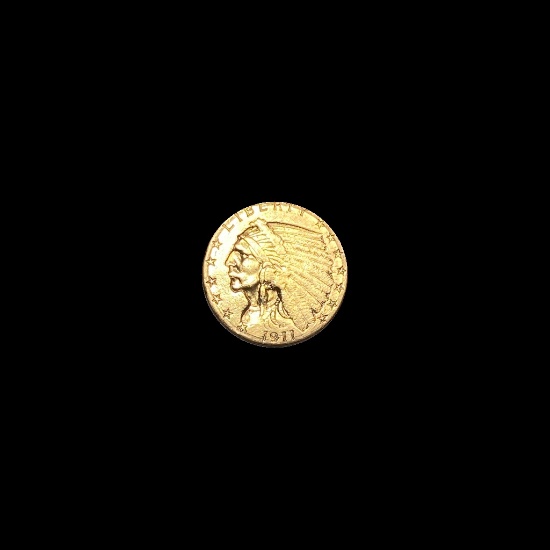 1911 Indian Head Gold $2.50 Quarter Eagle CLOSELY UNCIRCULATED