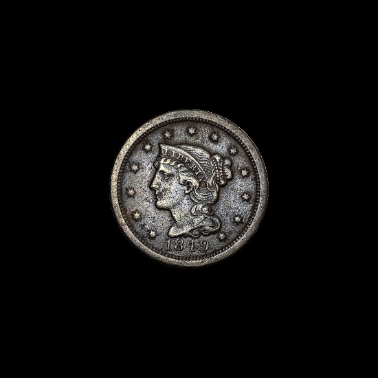 1849 Braided Hair Large Cent CHOICE AU