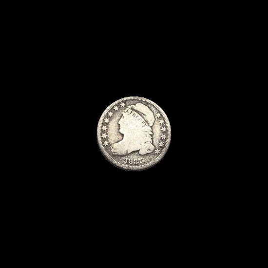 1837 Capped Bust Silver Dime NICELY CIRCULATED