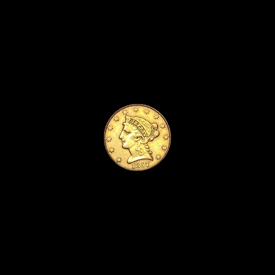 1857 $2.50 Liberty Head Quarter Eagle CLOSELY UNCIRCULATED