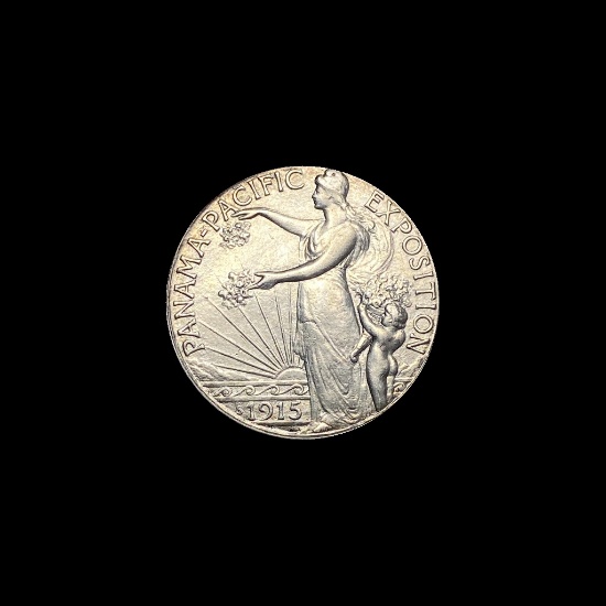 1915-S Silver Panama-Pacific Half Dollar CHOICE AU