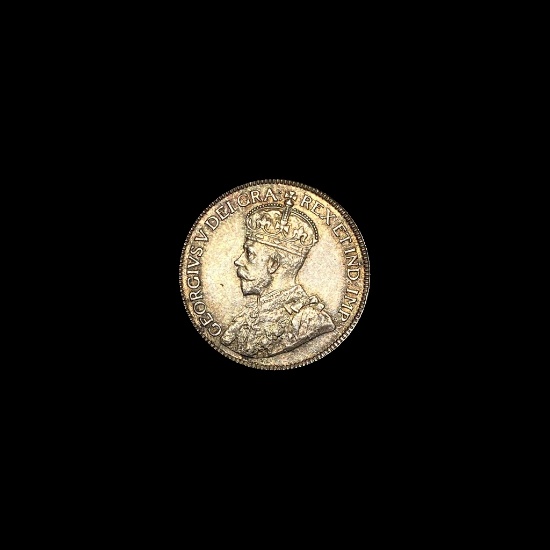1917 Canada Silver 25 Cents CHOICE AU