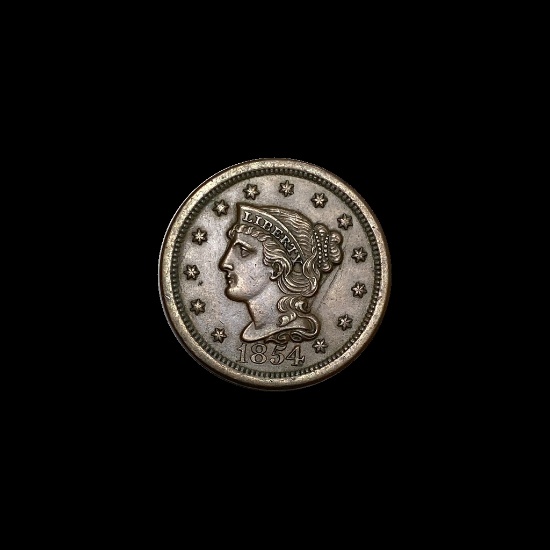 1854 Braided Hair Large Cent UNCIRCULATED