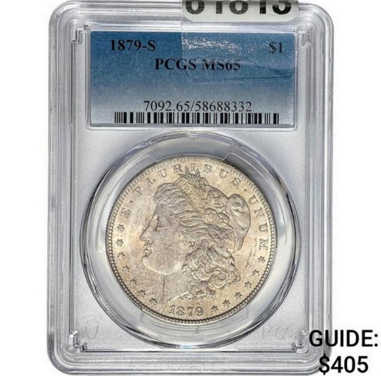 1879-S Morgan Silver Dollar  MS65