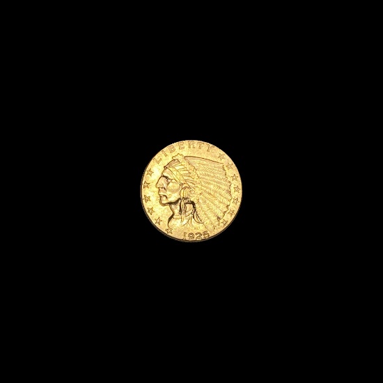 1925-D Indian Head Gold $2.50 Quarter Eagle UNCIRCULATED