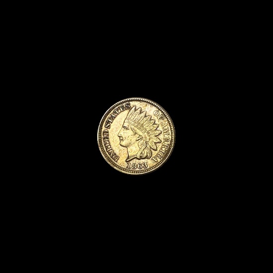 1863 Indian Head Cent CLOSELY UNCIRCULATED
