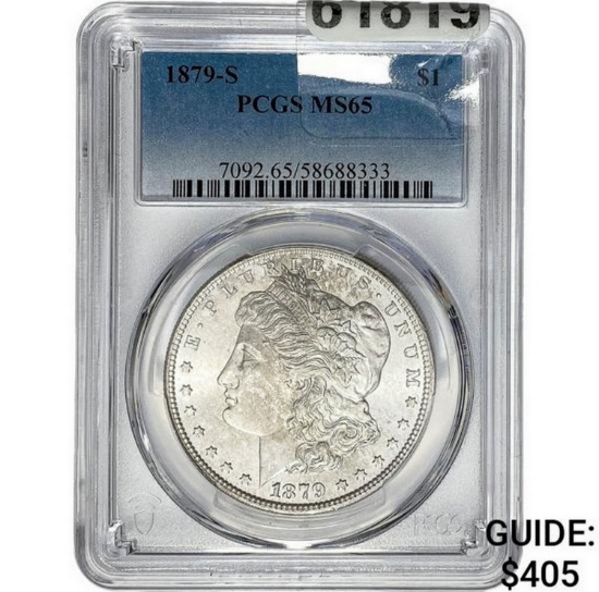 1879-S Morgan Silver Dollar  MS65