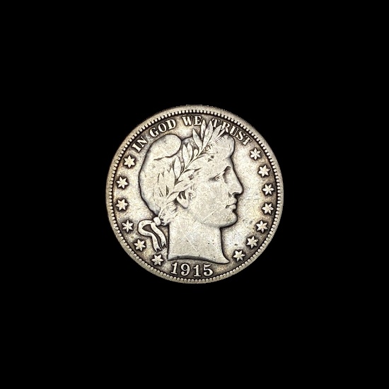 1915 Barber Half Dollar LIGHTLY CIRCULATED