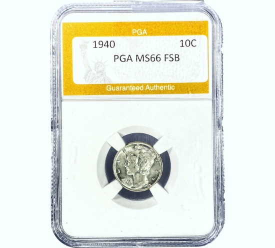 1940 Mercury Dime PGA MS66 FSB
