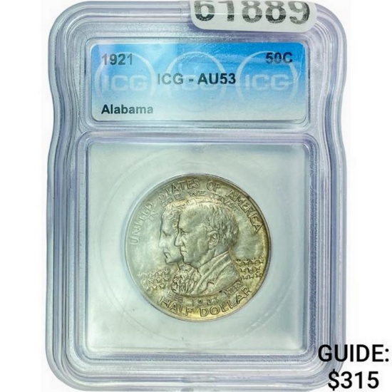 1921 Alabama Centennial Half Dollar  AU53