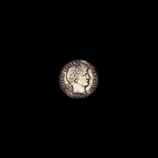 1899 Barber Dime LIGHTLY CIRCULATED