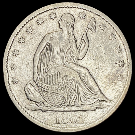 1861-S Seated Liberty Half Dollar NEARLY UNCIRCULATED