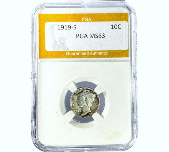 1919-S Mercury Dime PGA MS63