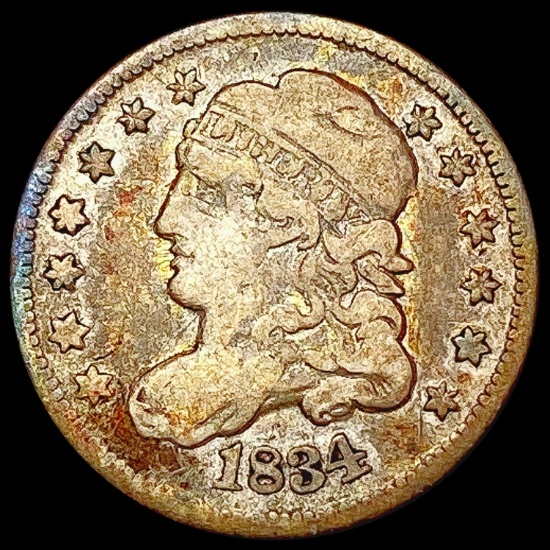 1834 3/INV3 Capped Bust Half Dime NICELY CIRCULATED