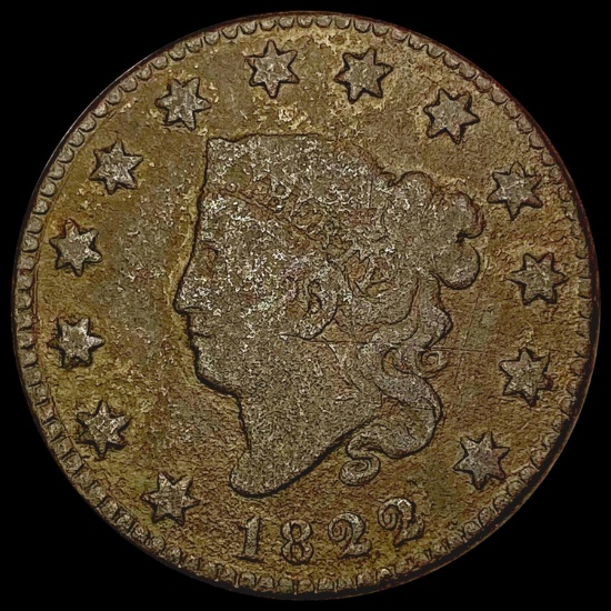 1822 Coronet Head Large Cent LIGHTLY CIRCULATED