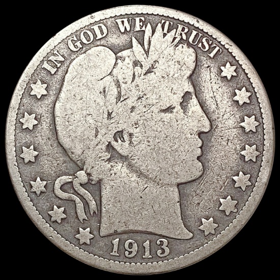 1913 Barber Half Dollar NICELY CIRCULATED