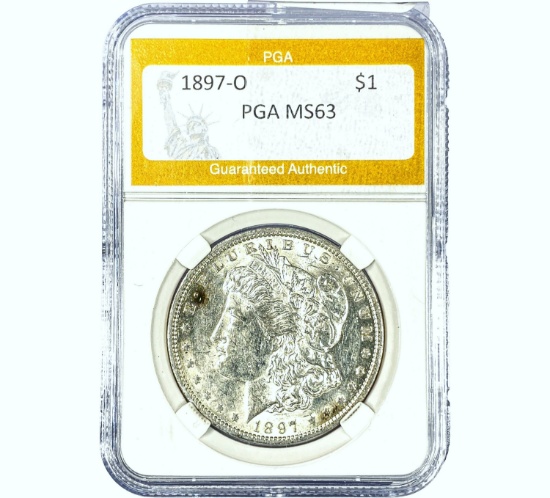 1897-O Morgan Dollar PGA MS63