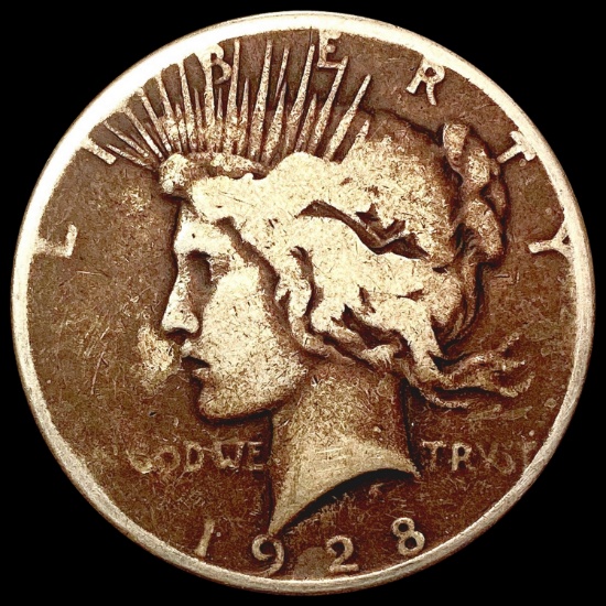 1928 Silver Peace Dollar NEARLY UNCIRCULATED