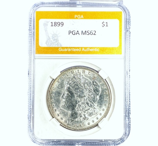 1899 Morgan Dollar PGA MS62 SILVER