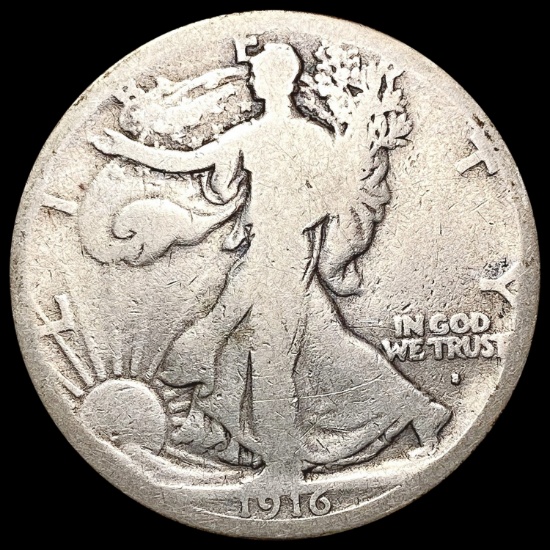 1916 S Walking Liberty Half Dollar NICELY CIRCULATED