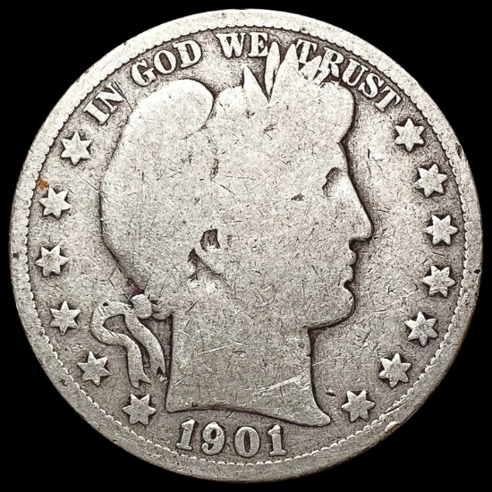 1901-S Barber Half Dollar NICELY CIRCULATED