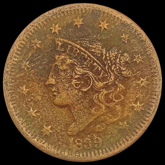 1839 Liberty Head Large Cent NICELY CIRCULATED