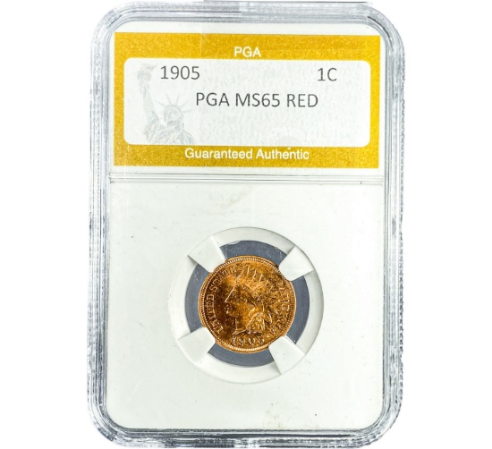 1905 Indian Head Cent PGA MS65 RED
