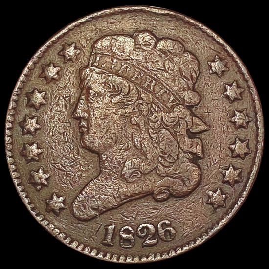 1826 Classic Head Half Cent LIGHTLY CIRCULATED