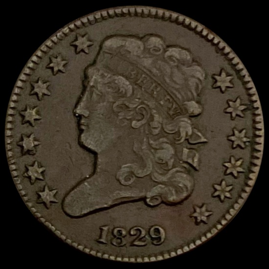 1829 Classic Head Half Cent LIGHTLY CIRCULATED