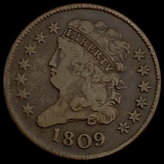 1809 Classic Head Half Cent LIGHTLY CIRCULATED