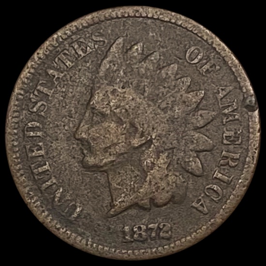 1872 Indian Head Cent NICELY CIRCULATED