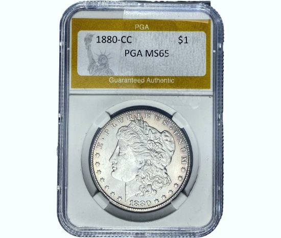 1880-CC Morgan Silver Dollar PGA MS65