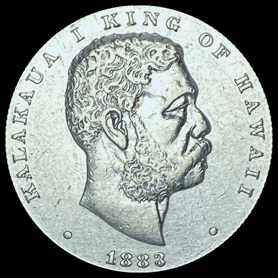 1883 Hawaii Silver 1/2 Dollar CHOICE AU