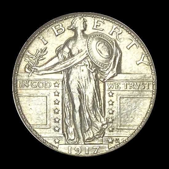 1917 Type 1 Standing Liberty Quarter CLOSELY UNCIRCULATED