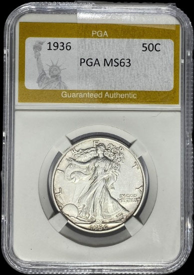 1936 Walking Liberty Half Dollar PGA MS6
