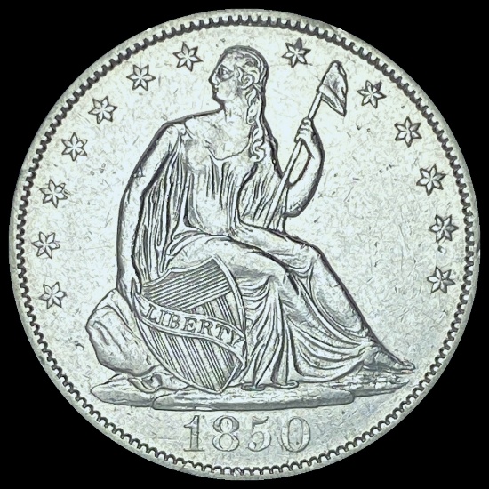 1850-O Silver Half Dollar CHOICE AU