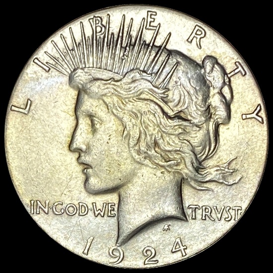 1924-S Silver Peace Dollar CLOSELY UNCIRCULATED