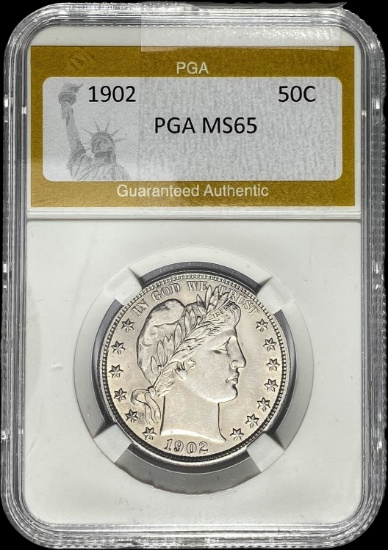 1902 Barber Half Dollar PGA MS65