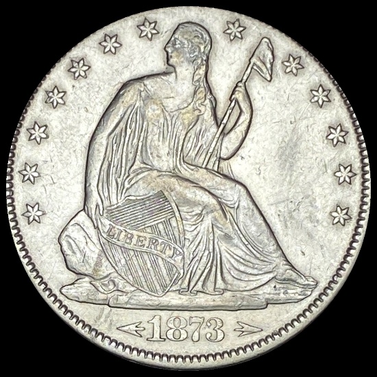 1873 Arrows Seated Liberty Half Dollar CLOSELY UNCIRCULATED