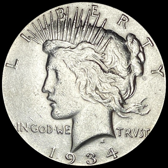 1934 Silver Peace Dollar CLOSELY UNCIRCULATED