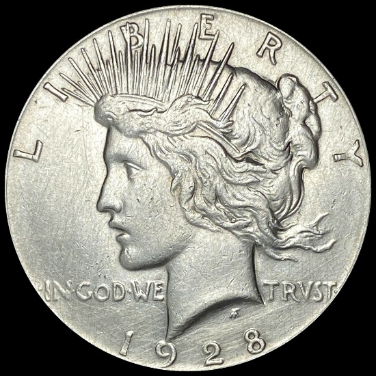1928 Silver Peace Dollar CLOSELY UNCIRCULATED