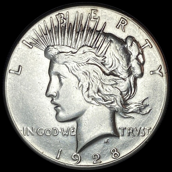 1928 Silver Peace Dollar CLOSELY UNCIRCULATED