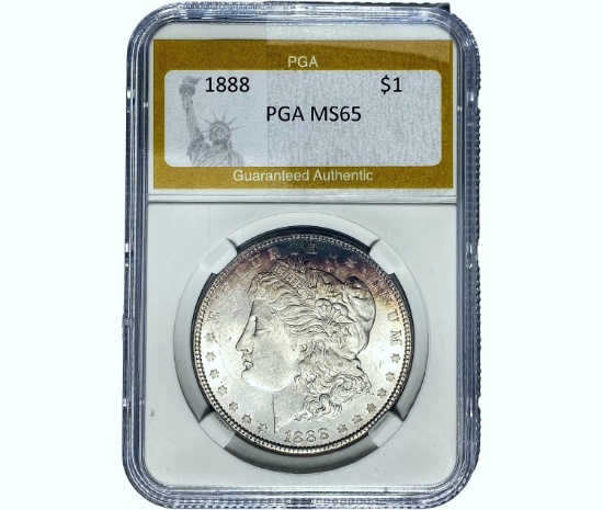 1888 Morgan Silver Dollar PGA MS65