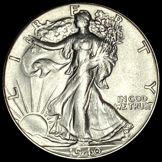 1940-S Silver Walking Liberty Half Dollar CLOSELY UNCIRCULATED