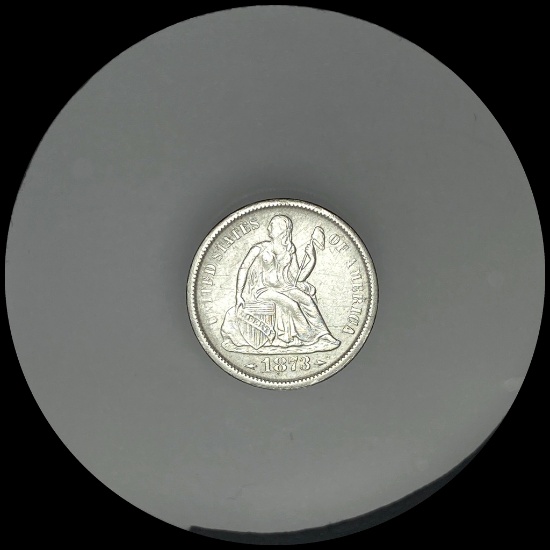 1873 Seated Liberty Dime CLOSELY UNCIRCULATED