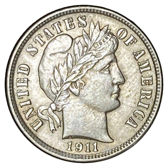 1911-D Silver Barber Dime CHOICE AU